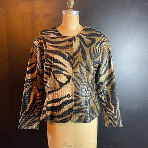 Animal print blazer